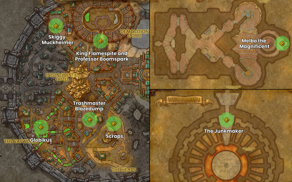 liberation of undermine 7 lieutenants locations