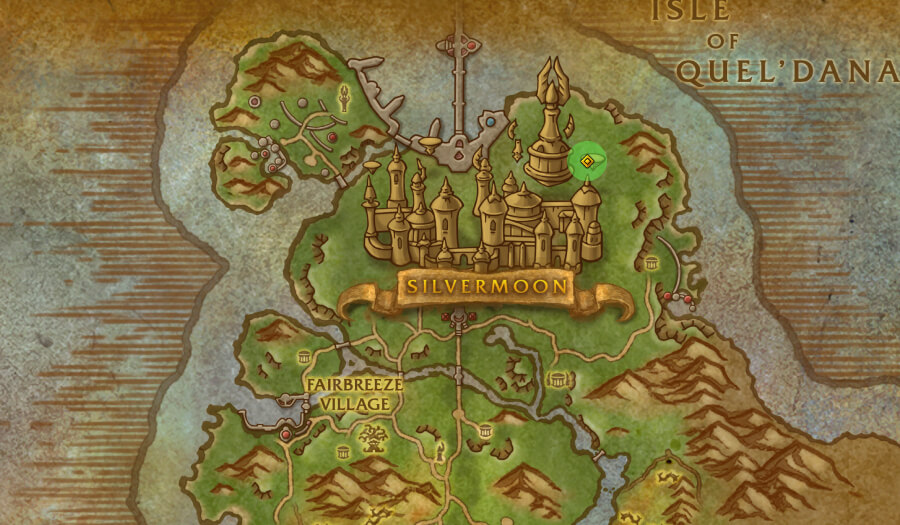 eversong woods glyphs silvermoon city