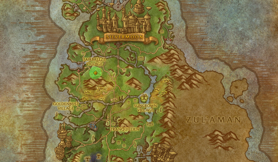 eversong woods glyphs fairbreeze village