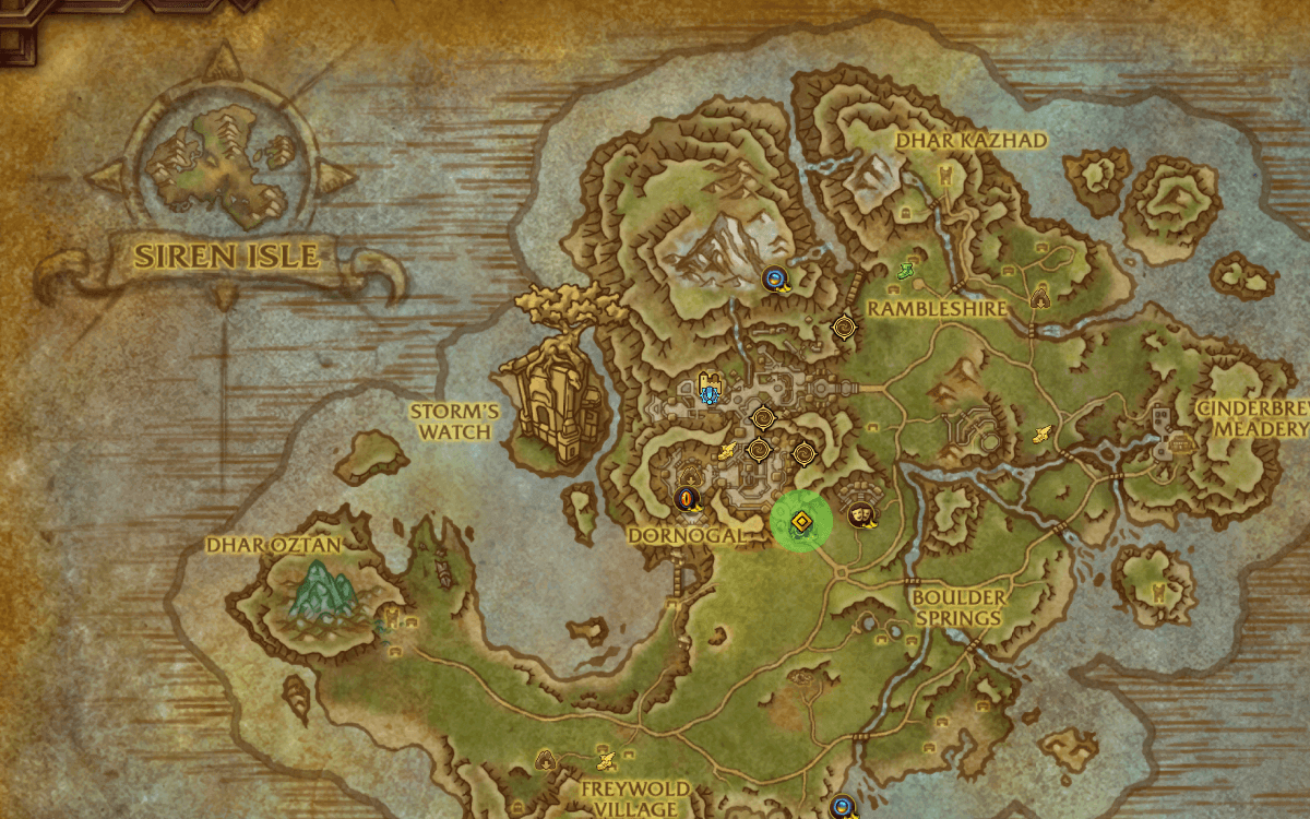 dastardly duos location map