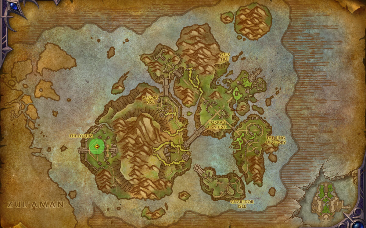 the coiled isle skyriding glyph the forum map location