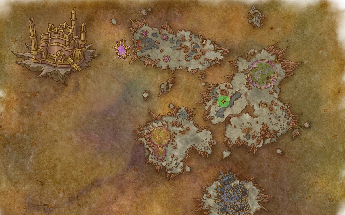 korograths talon location map