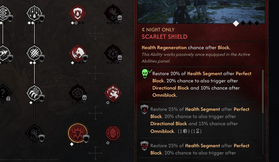blood of dawnbreaker taste of power choice scarlet shield