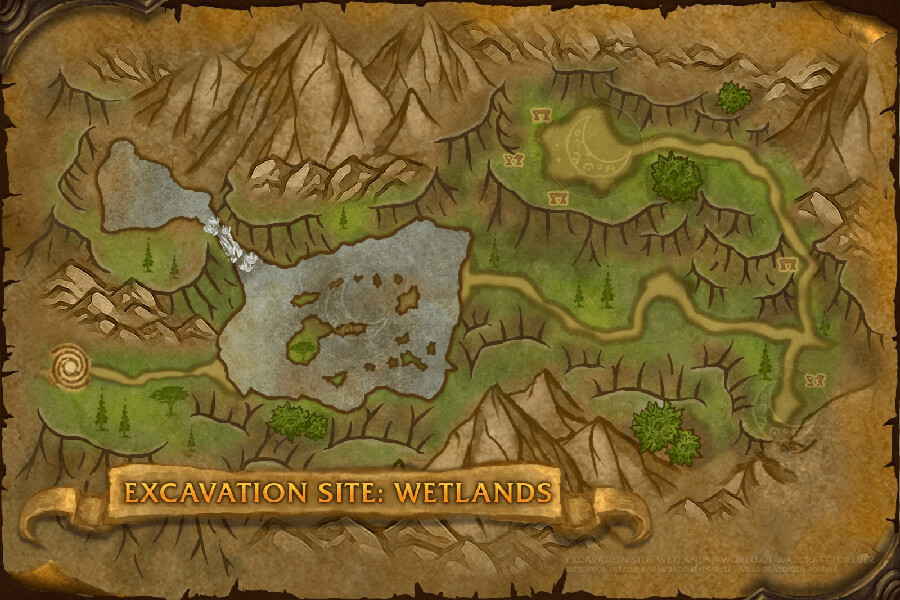 Excavation Site: Wetlands Dungeon Map WoW Forever