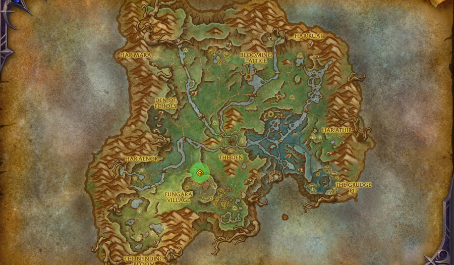 harandar glyph locations fungara village