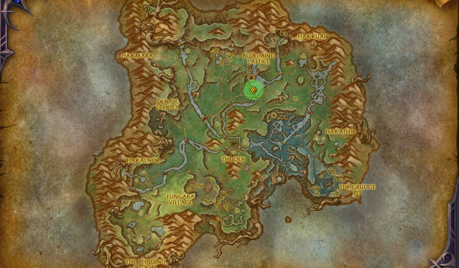 harandar glyph locations blooming lattice