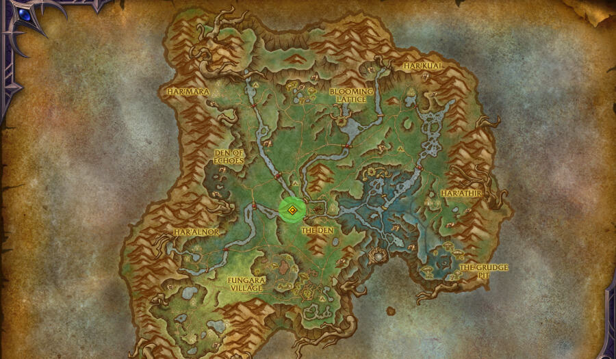 harandar glyph locations the cradle