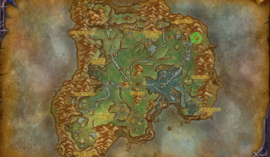 harandar glyph locations roots of nordrassil