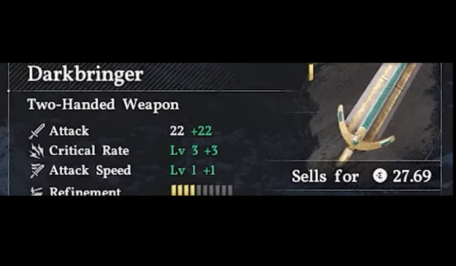 the darkbringer sword