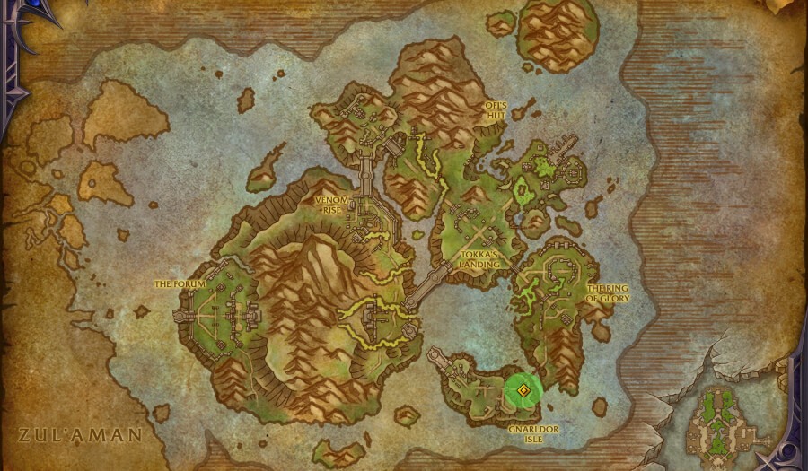 coiled isle treasure map forgotten mask