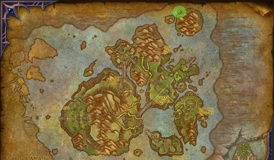 coiled isle treasure map sunken divers chest