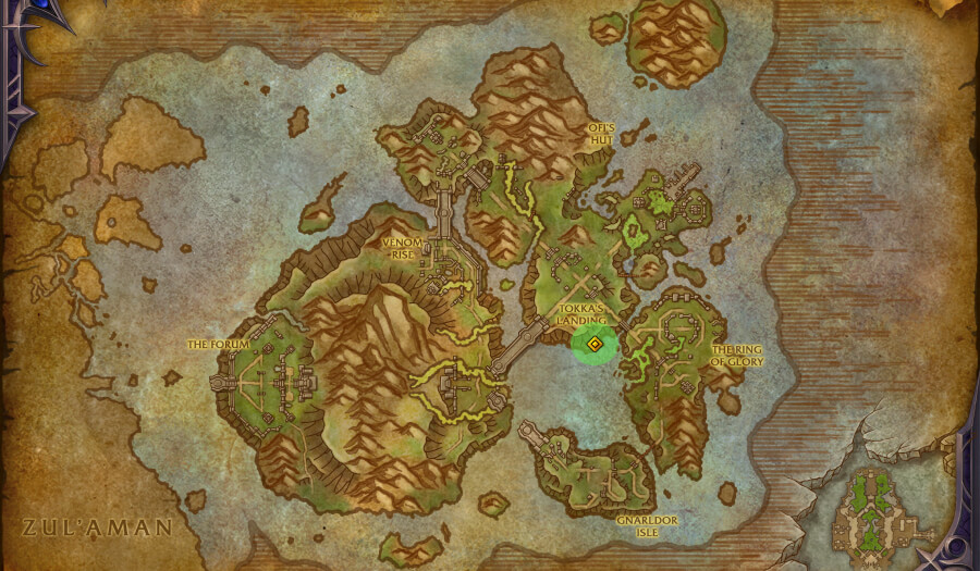 coiled isle treasure map jaktus cursed blade