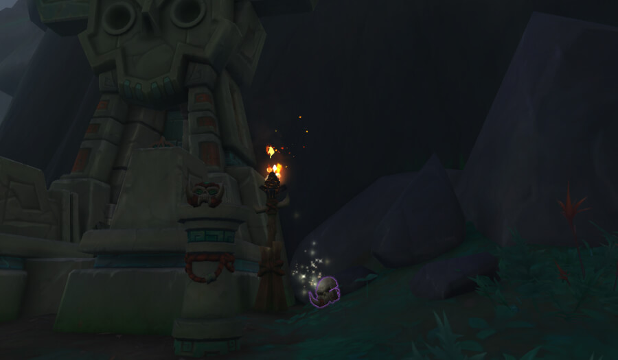 coiled isle treasure cracked skull in game