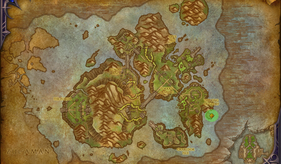 coiled isle treasure map malfunctioning staff