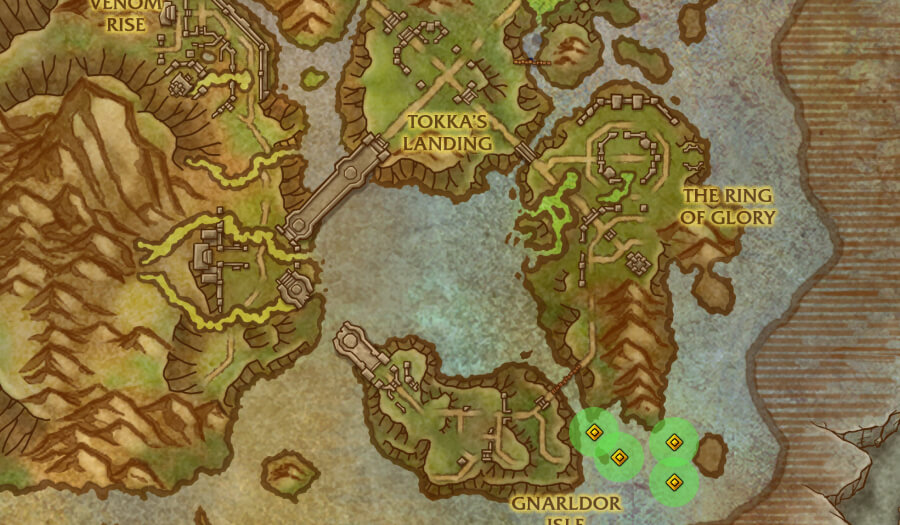 coiled isle treasure map clams