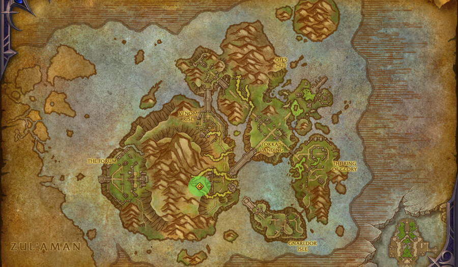 coiled isle treasure map profane ritual spoils