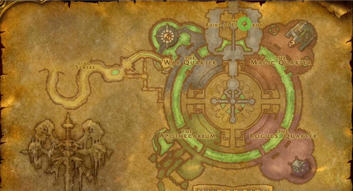 Ruins of Lordaeron Map Location