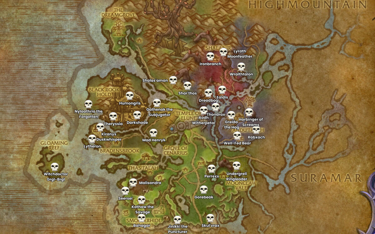 valsharah rare locations