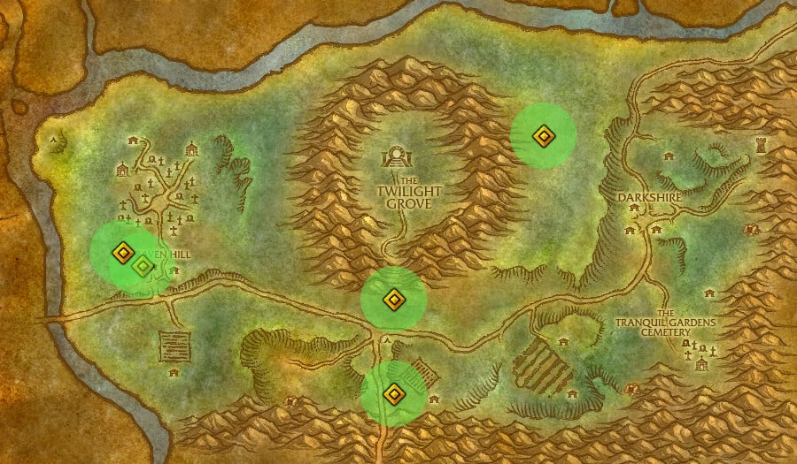 wow forever night watchmans torch quest duskwood more locations 1