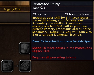 Legacy Dedicated Study talent