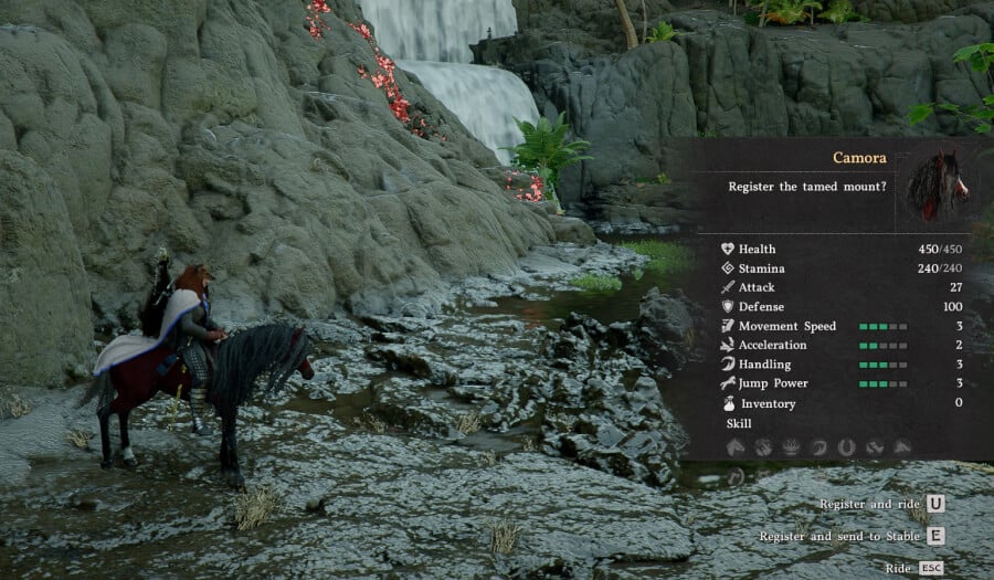 legendary horses camora stats