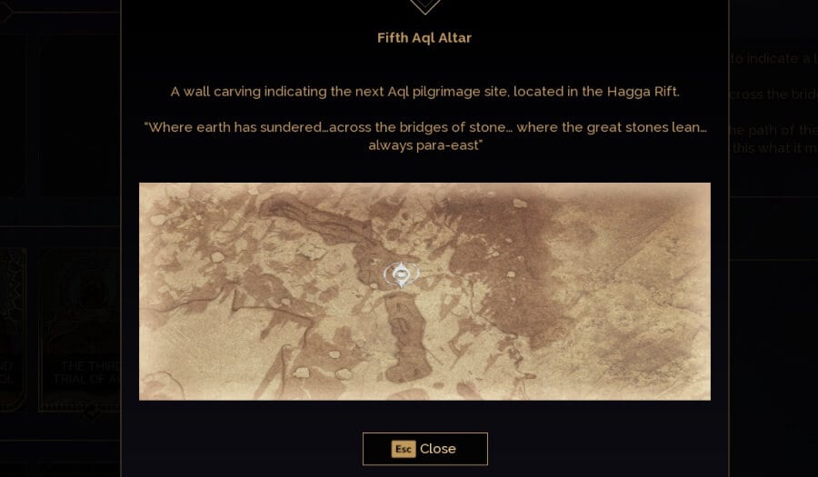 fifth trial of aql location close in game in game hint