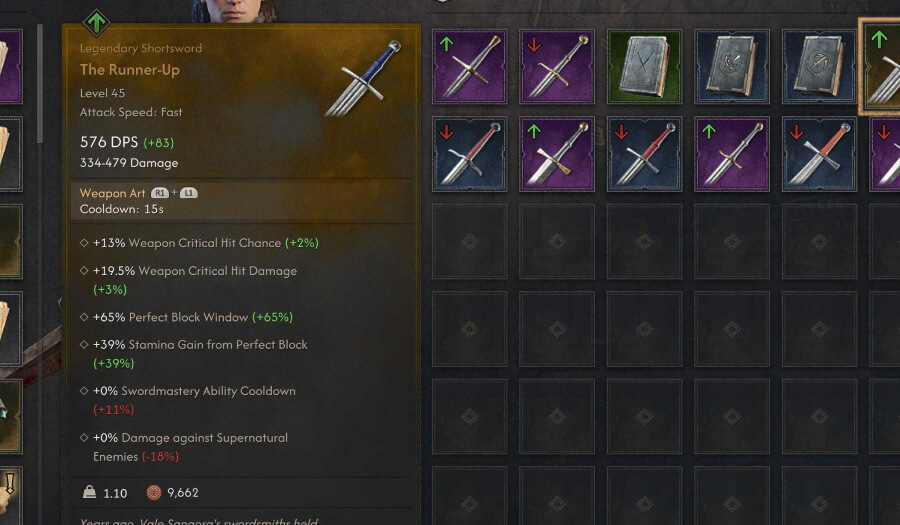 blood of dawnbreaker the runner up sword stats