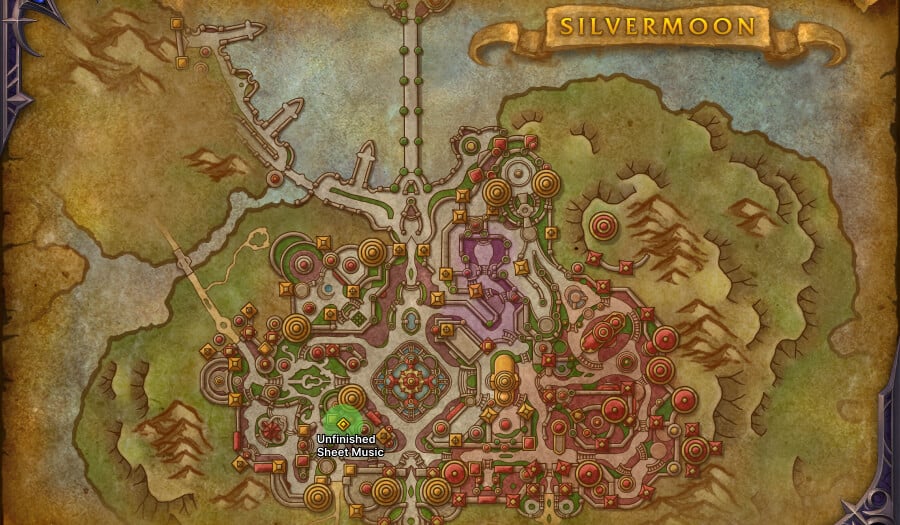 silvermoon city lore object location