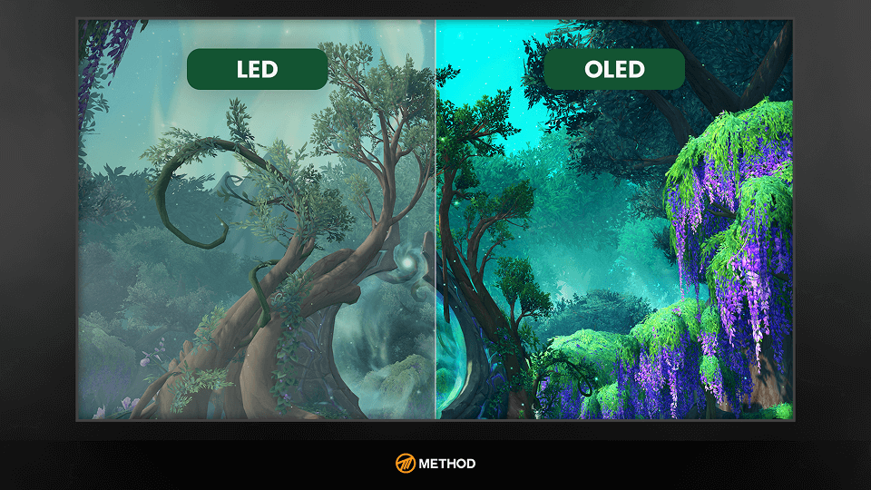 LED vs OLED Emerald Dream comparison