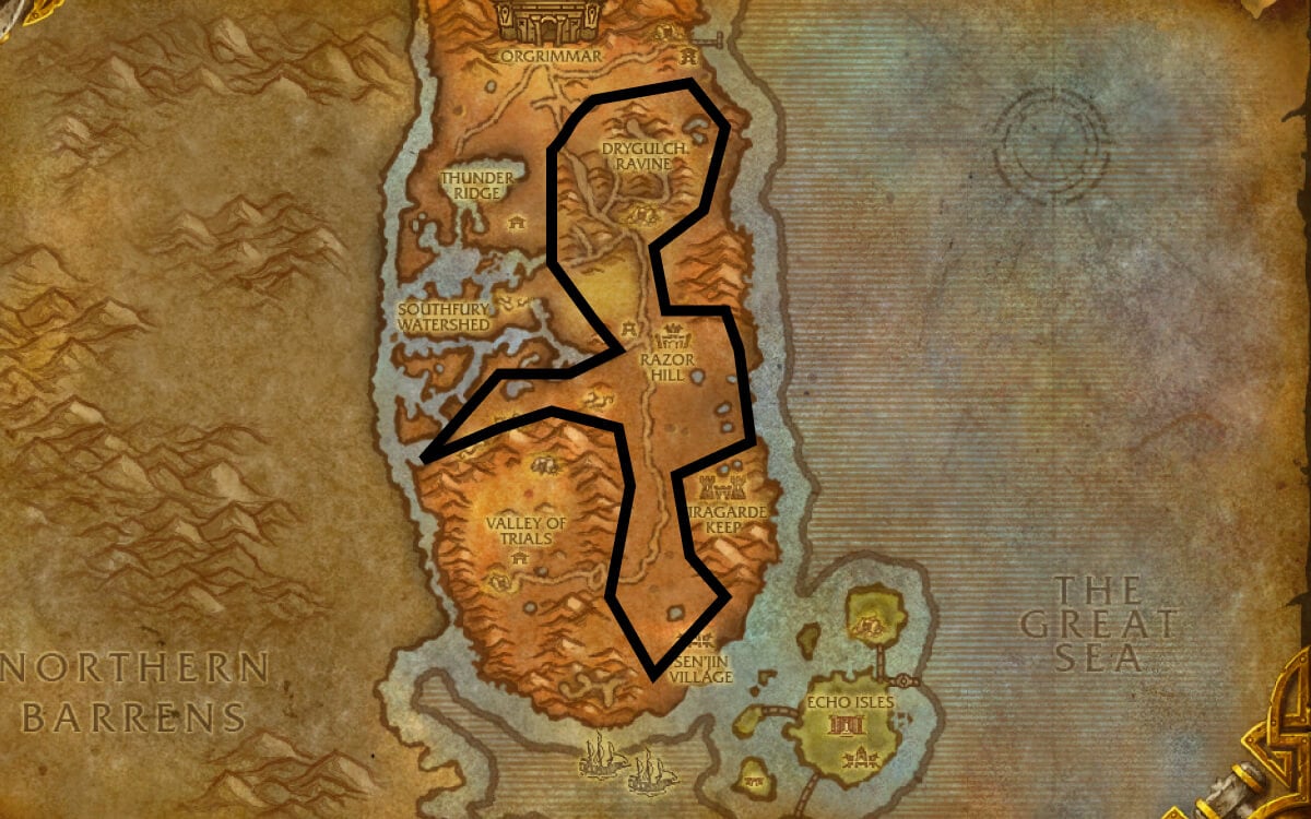 durotar lumber route