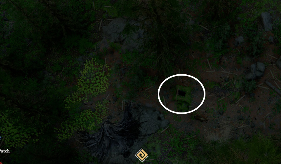 golden knotted ancestral bow location close