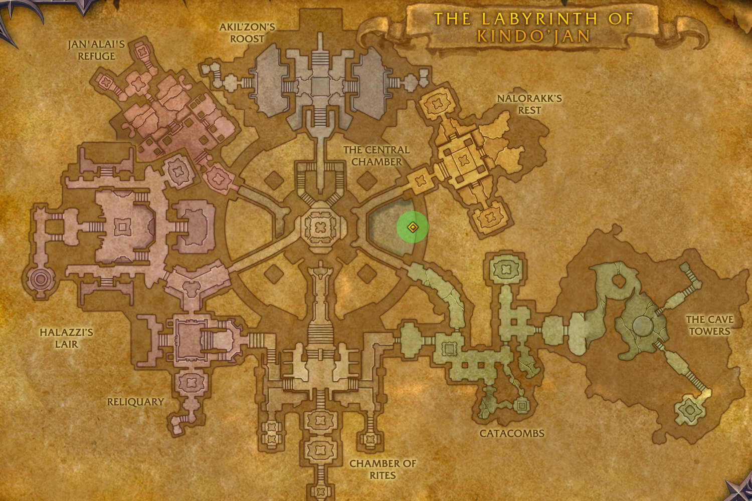 flooded chamber sturdy chests in the labyrinth of kindojan location map