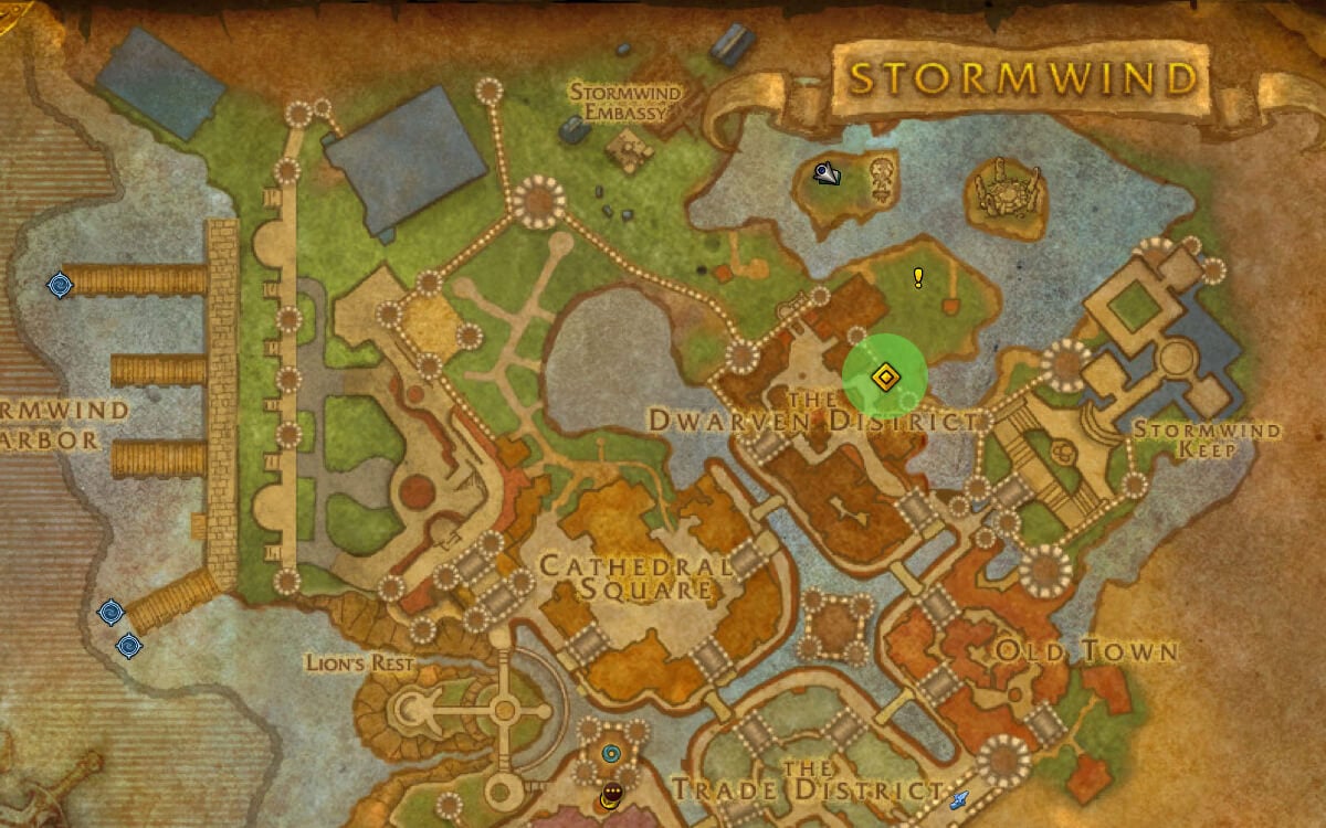stormwind deep run tram location map