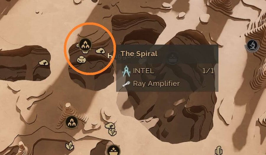 the spiral zoomed in