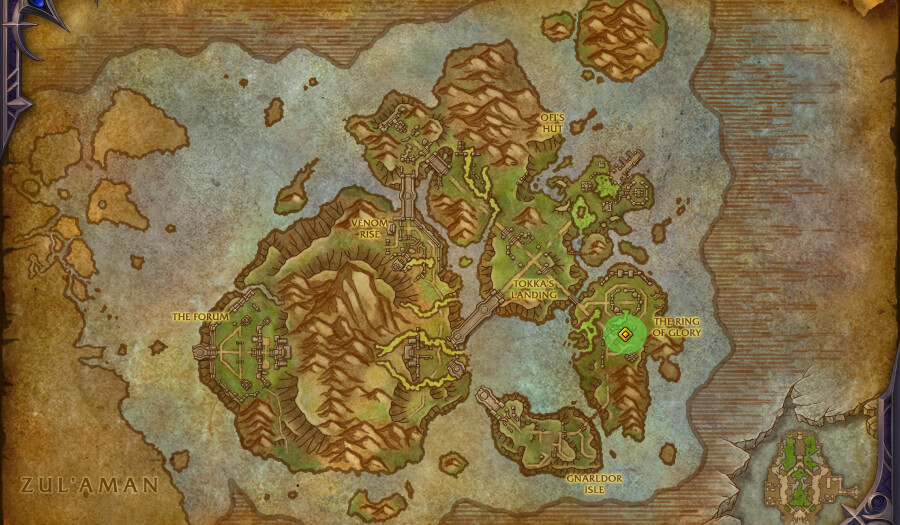 coiled isle rares map big mon