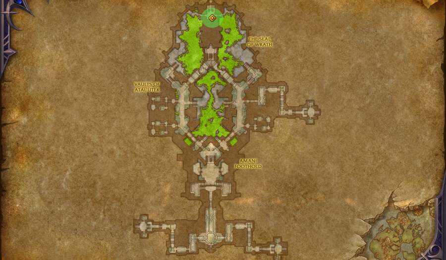 coiled isle rares map szarith the fanged p2 vaults of atal utek