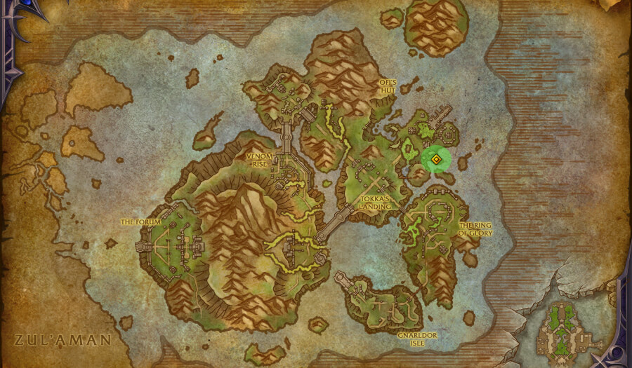 coiled isle rares map garsecg