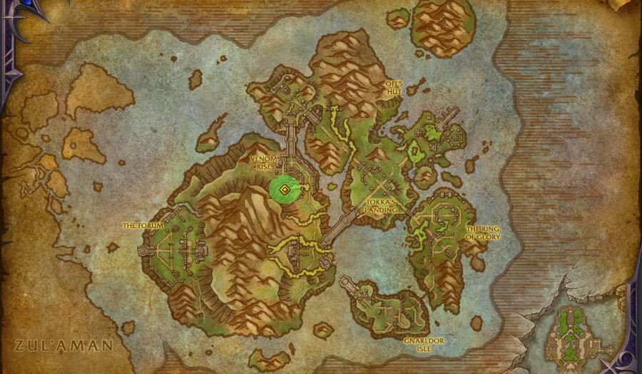 coiled isle rares map hisstara