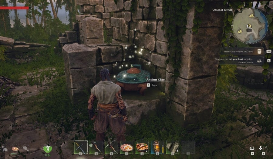 ancient chest in ruins