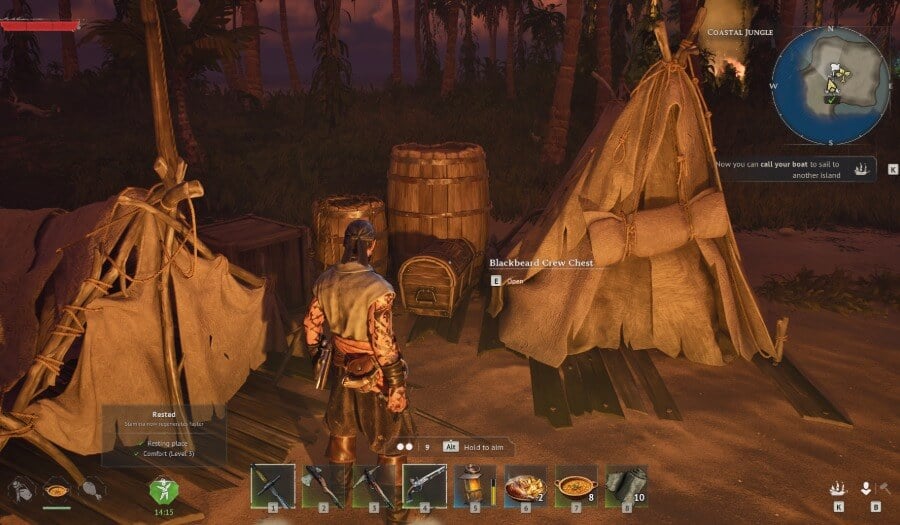 blackbeards chest in camp