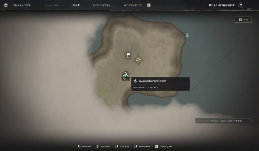 blackbeards pirates camp location