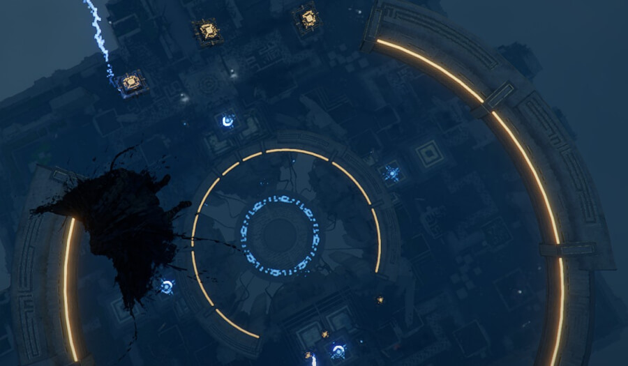 courtyard of precision puzzle aerial