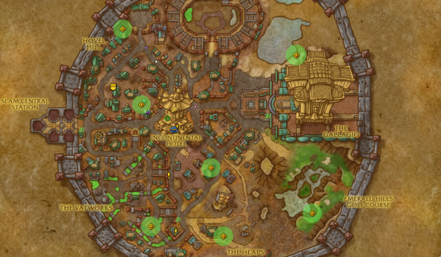 locations of scrap heaps