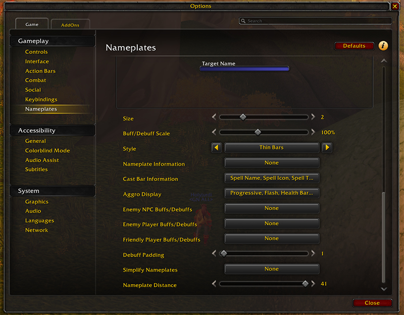 WoW Nameplates UI