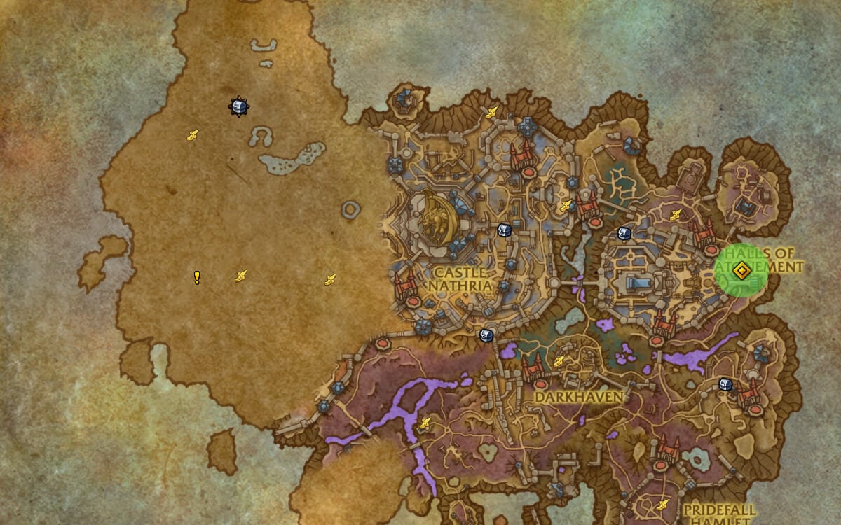 halls of atonment entrance map