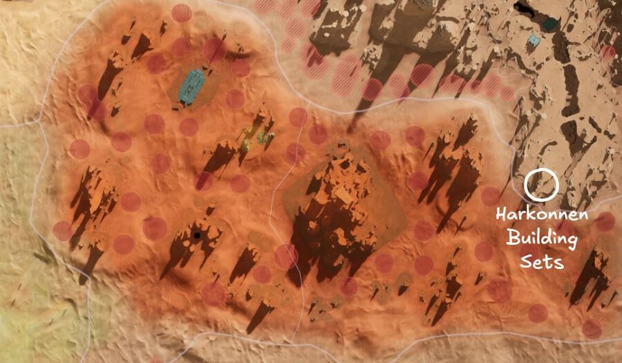 dune awakening building sets helius gate harkonnen vendor location