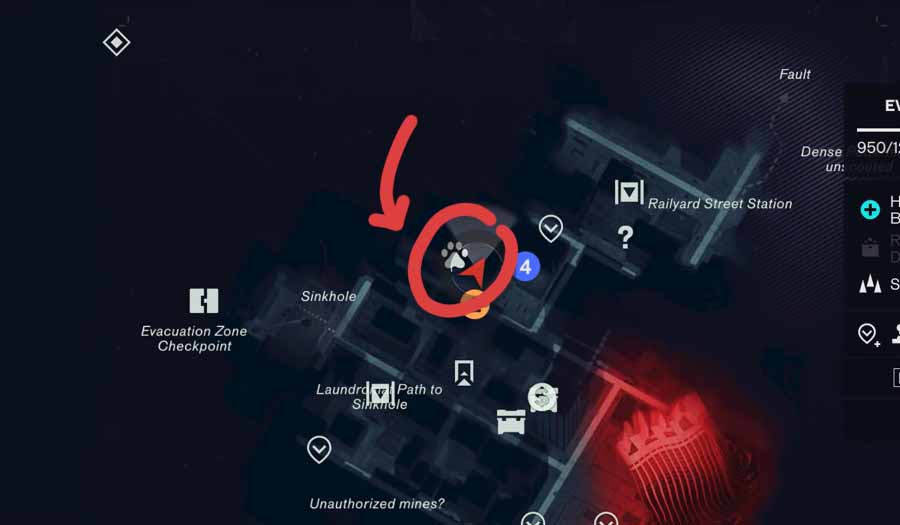 control resonant evac zone dog toy location