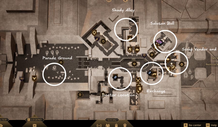 arrakkeen social hub locations