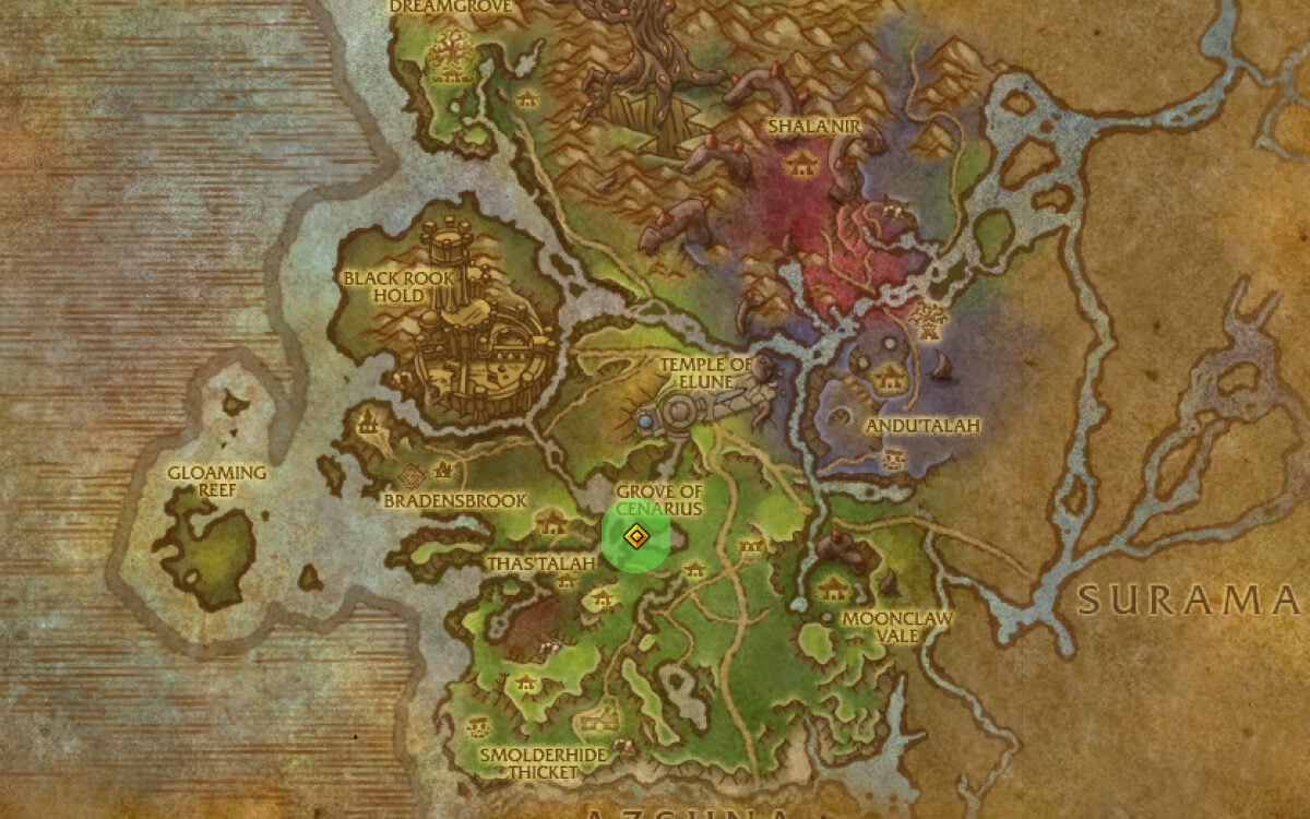 wisp in the willows location map
