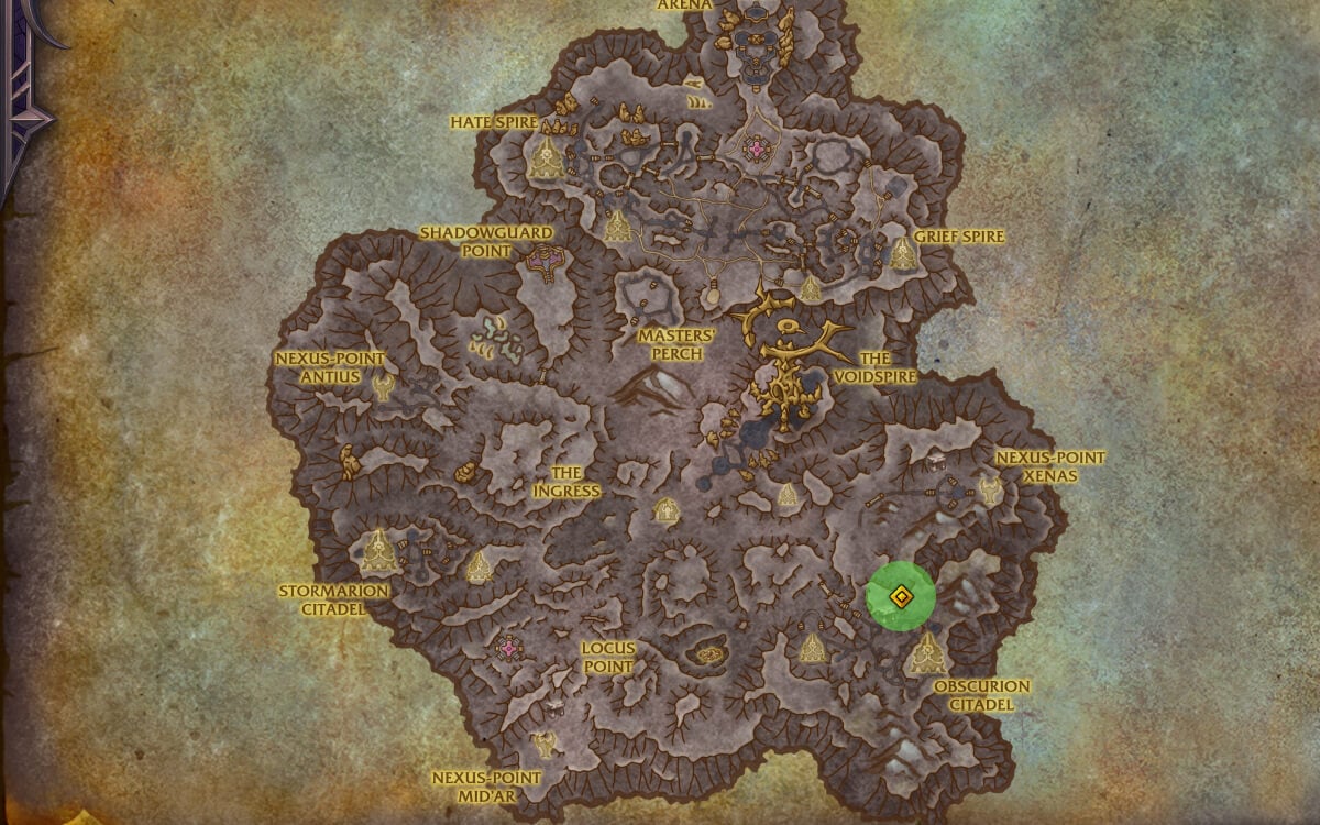 torments rise delve location map